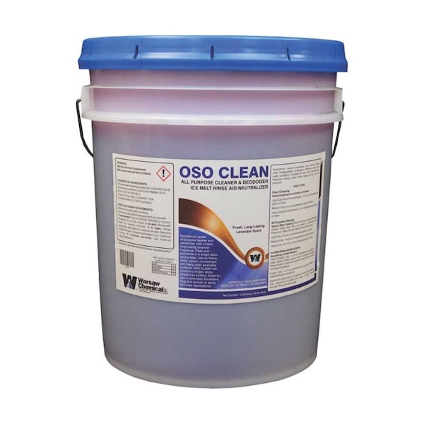 Warsaw Chemical Oso Clean, All Purpose Cleaner & deodorizer and Ice Melt Neutralizer, Lavender Scent, 5-Gallon Pail 63231-0000005 - main
